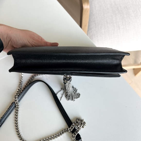Saint Laurent Grain de Poudre Kate Tassel Wallet on Chain Bag - Picture 8 of 12